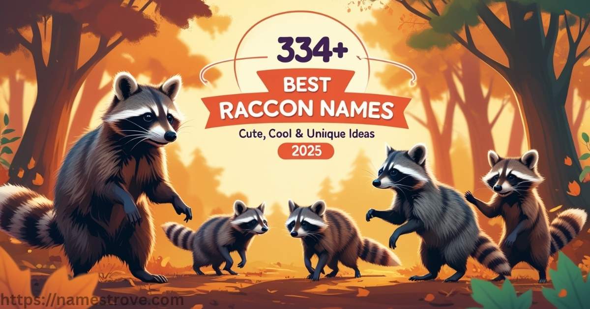 334+ Best Raccoon Names Featured Image
