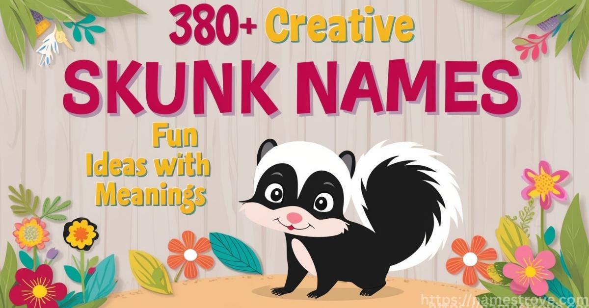 380+ Creative Skunk Names Featured Image
