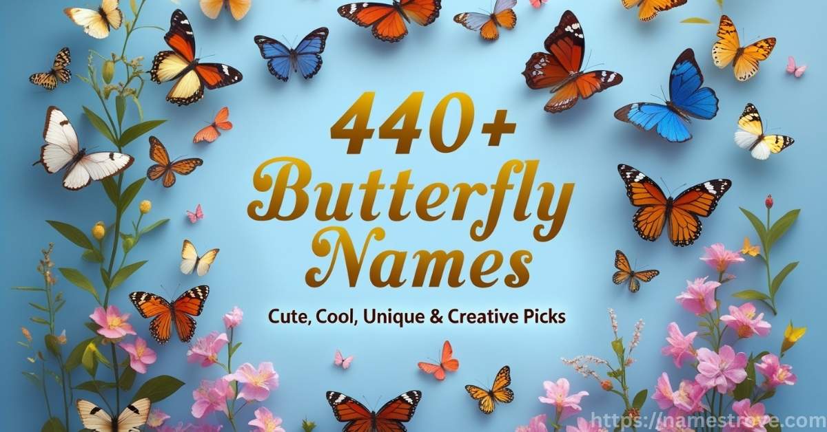 440+ Butterfly Names Featured Image