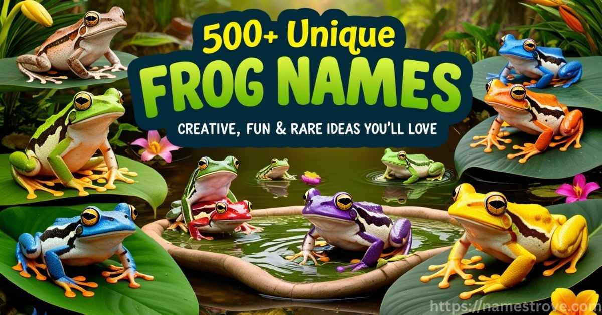 500+ Unique Frog Names Featured Image