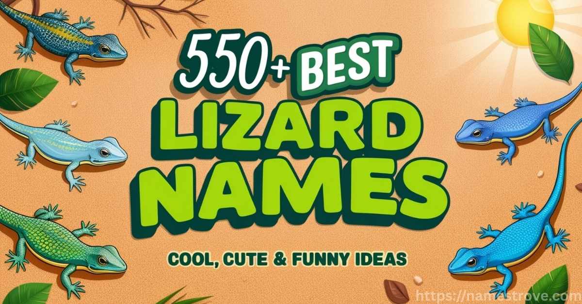 550+ Best Lizard Names Featured Image