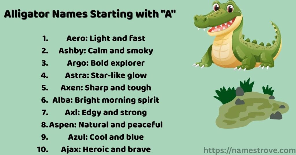 Alligator Names Starting with A
