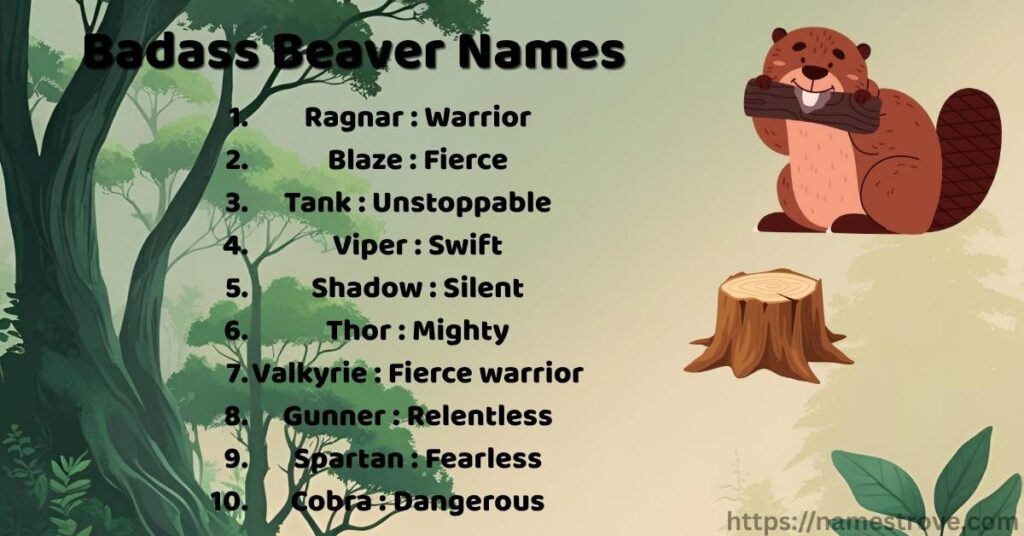 Badass Beaver Names