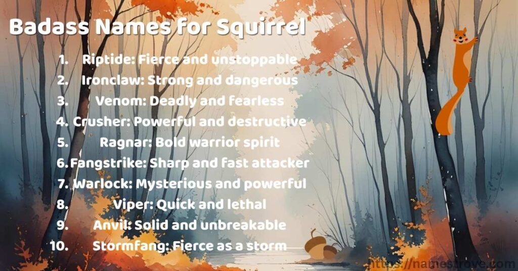 Badass Names for Squirrel