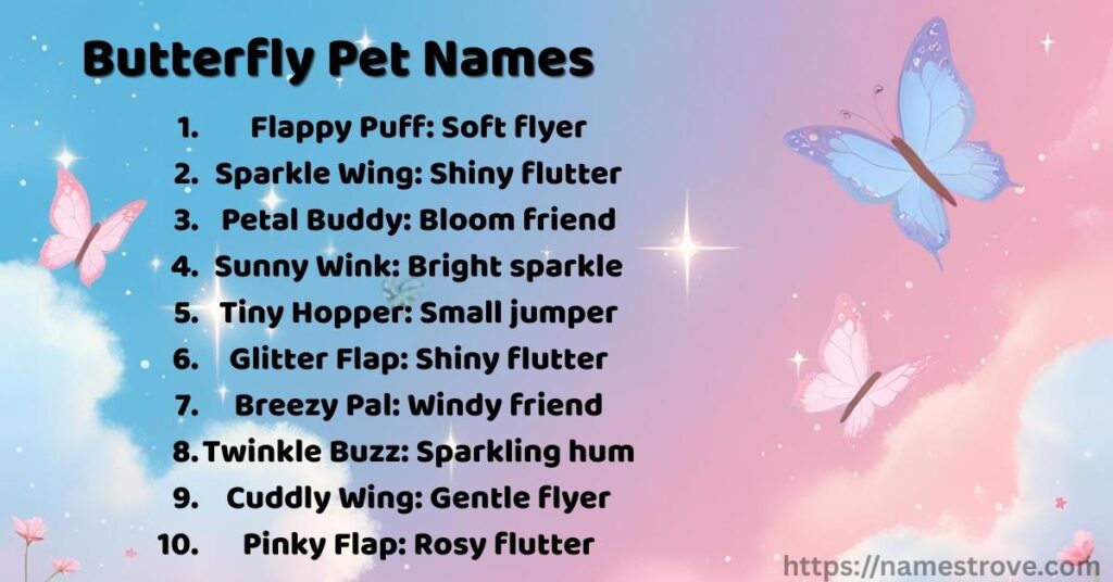 Butterfly Pet Names