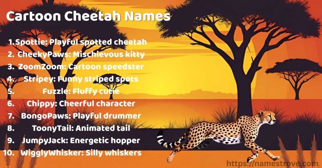 Cartoon Cheetah Names