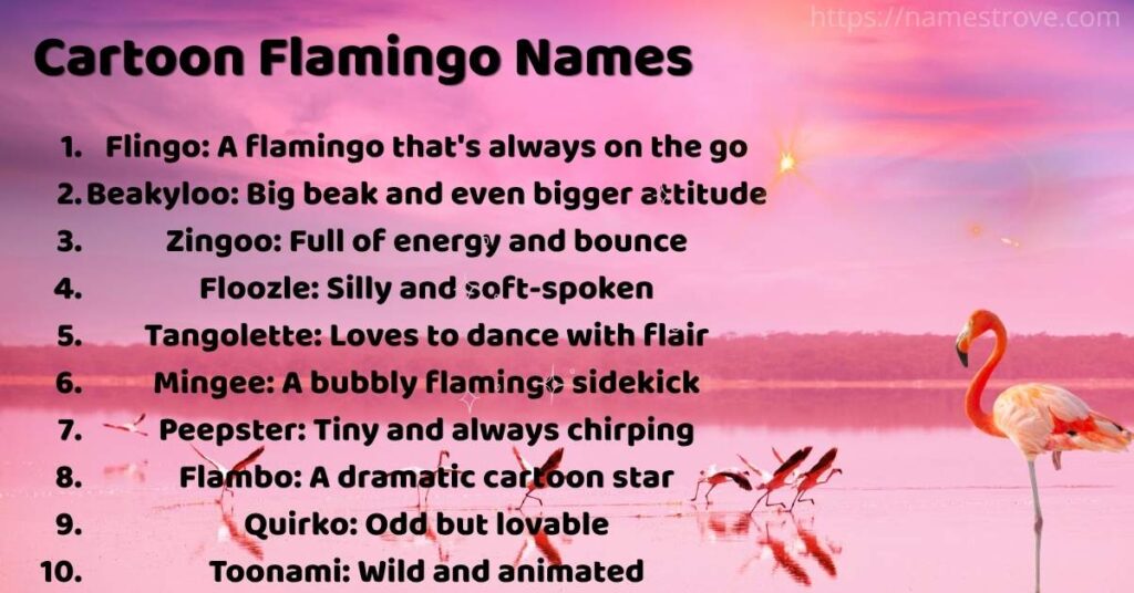 Cartoon Flamingo Names