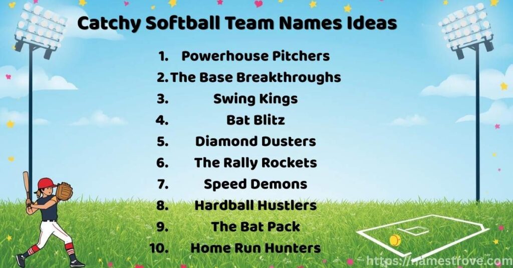 Catchy Softball Team Names Ideas