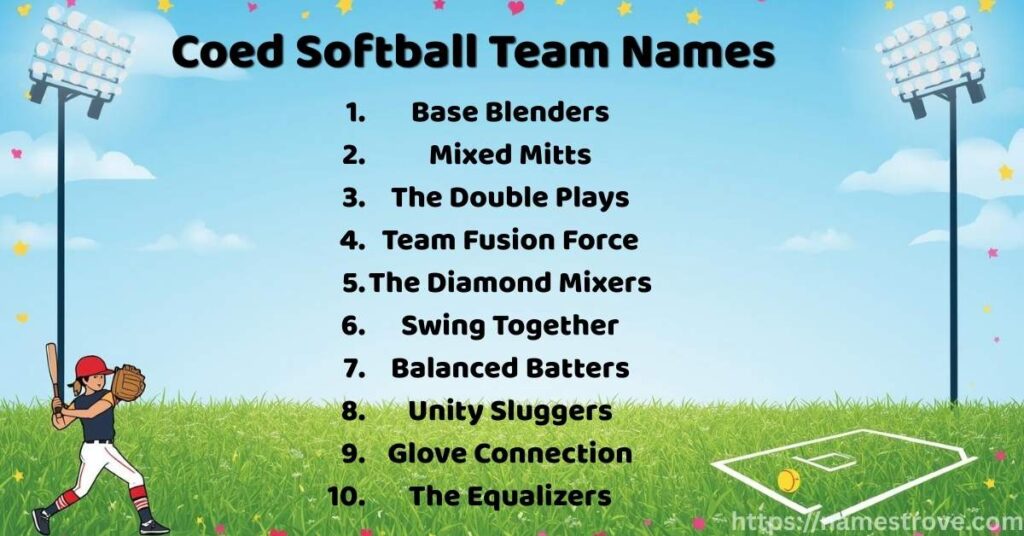 Coed Softball Team Names