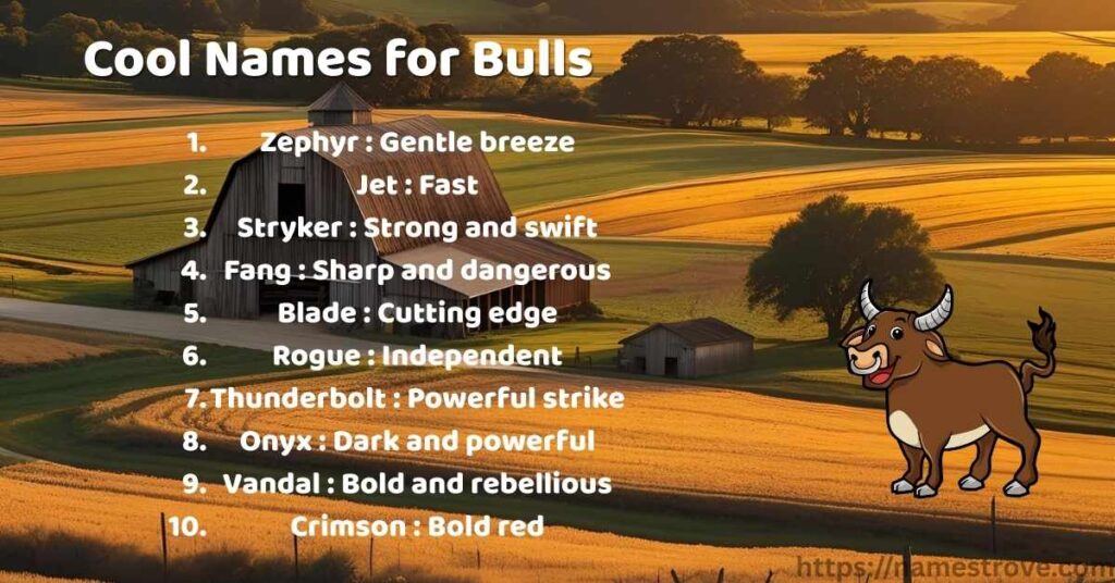 Cool Names for Bulls