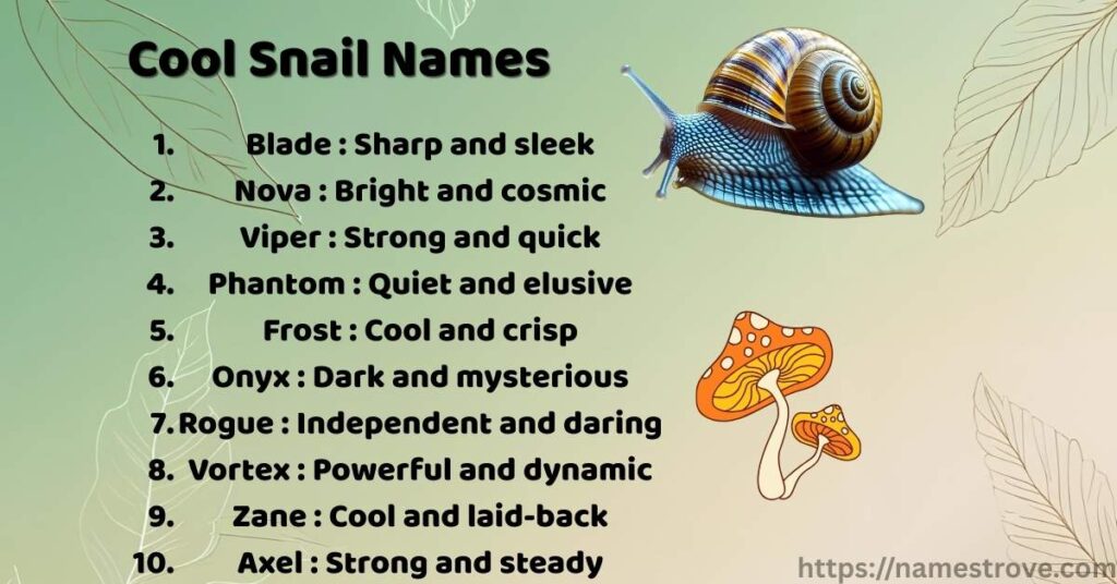 Cool Snail Names