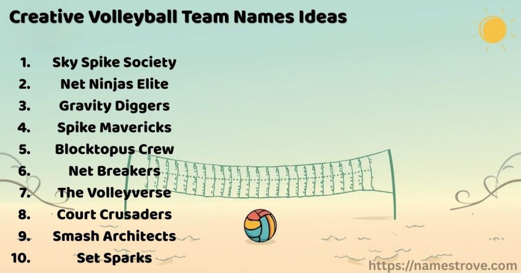 Creative Volleyball Team Names Ideas