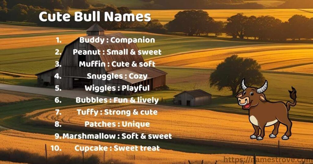 Cute Bull Names