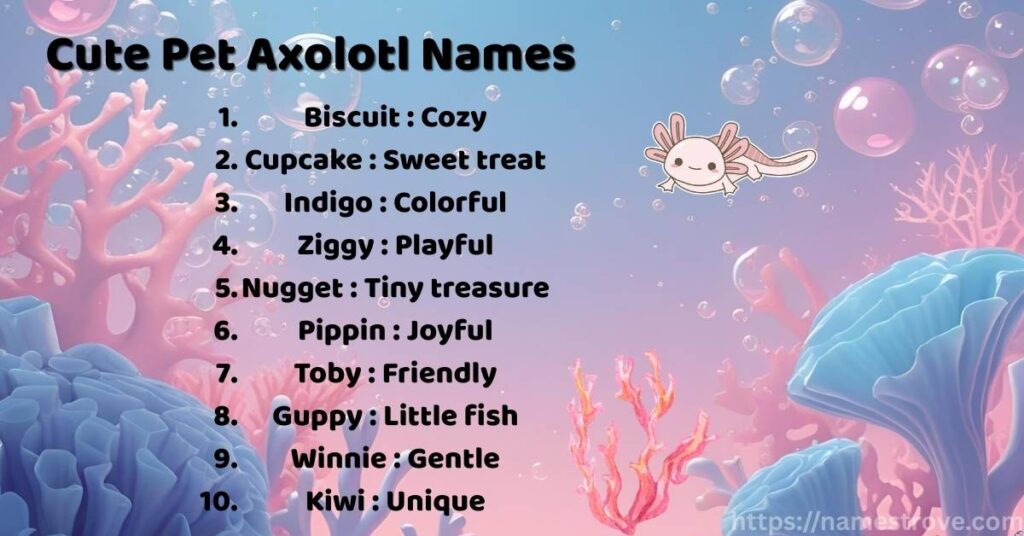 Cute Pet Axolotl Names