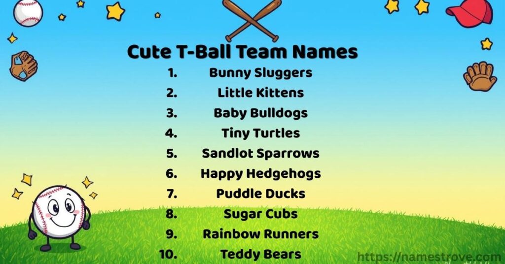 Cute T-Ball Team Names