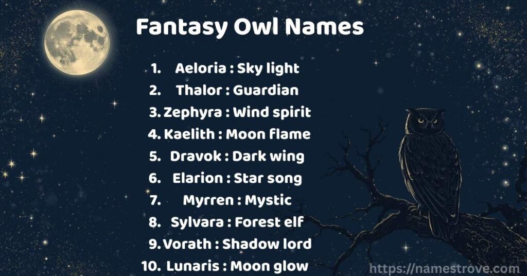 Fantasy Owl Names