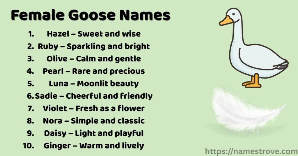 Female Goose Names