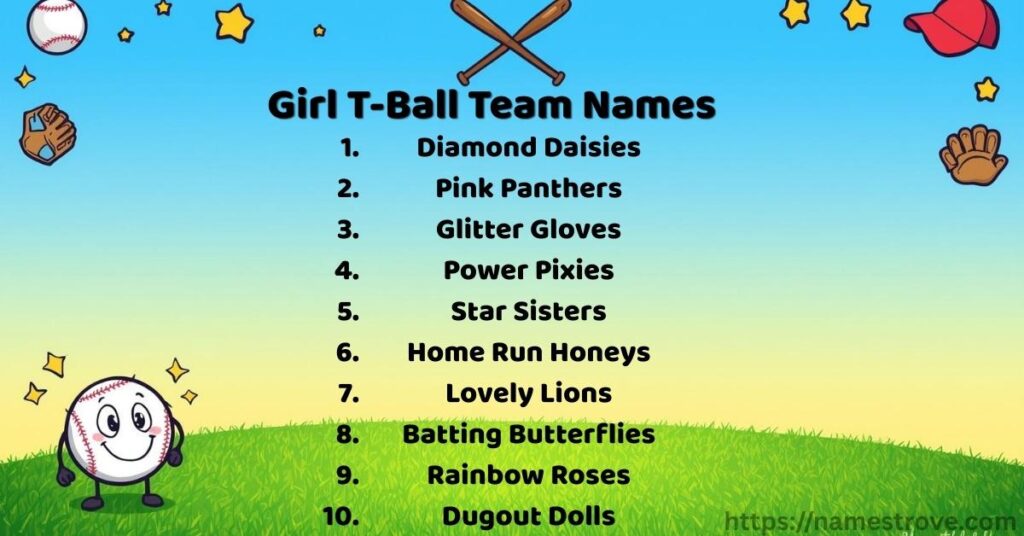 Girl T-Ball Team Names