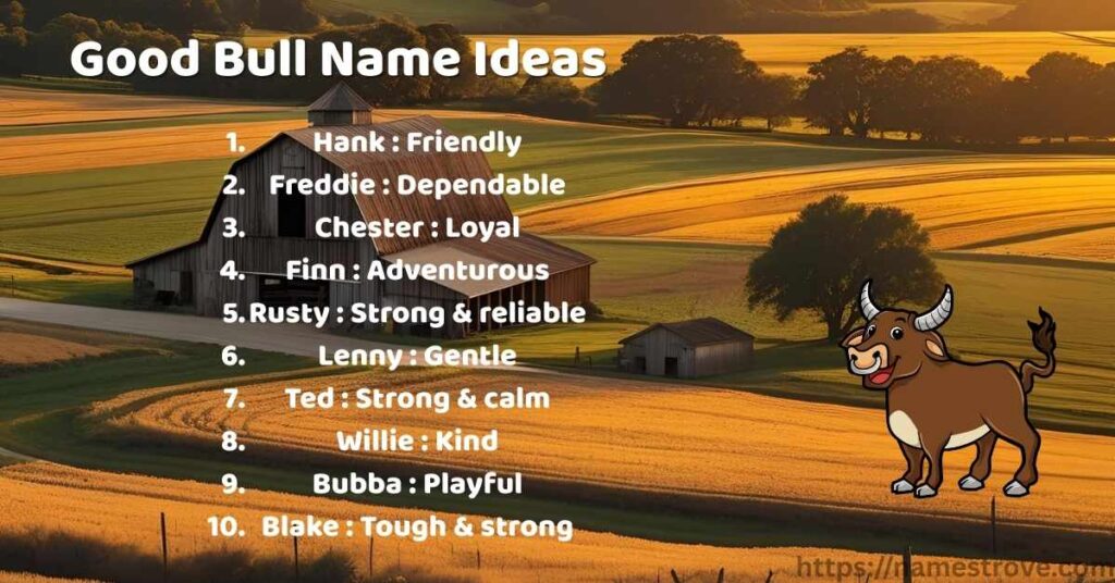 Good Bull Name Ideas