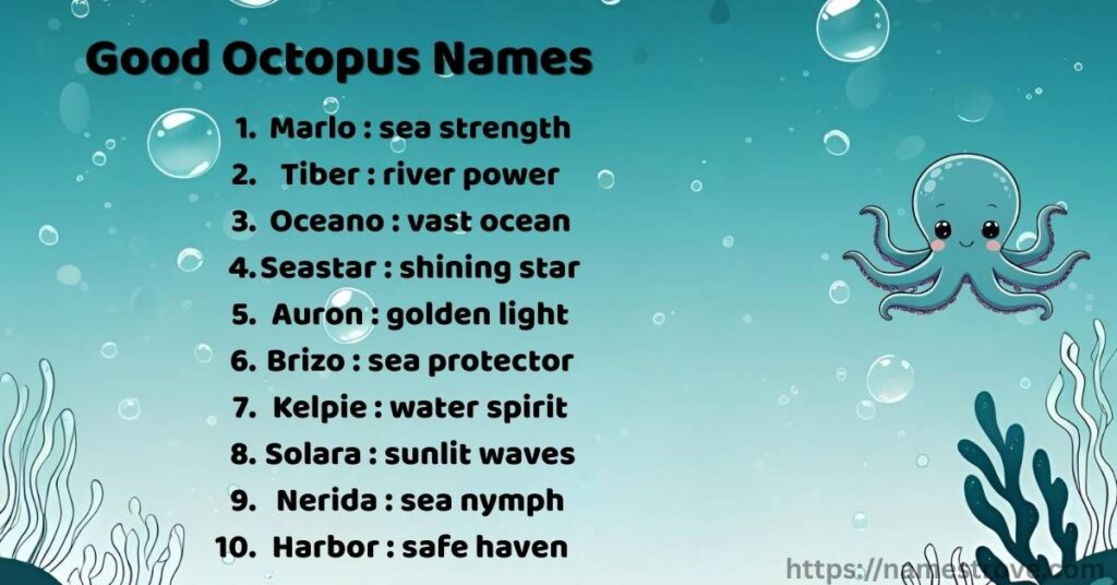 Good Octopus Names