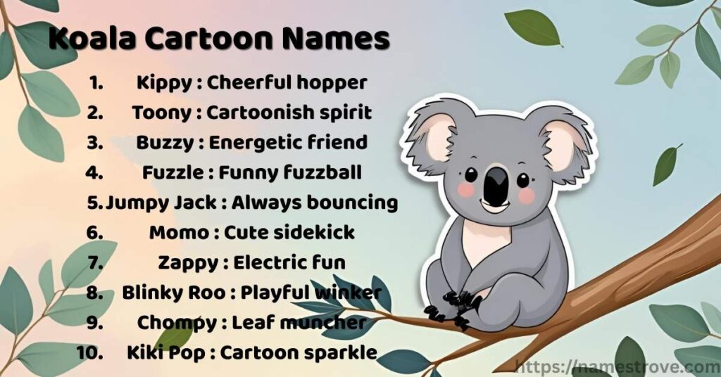 Koala Cartoon Names