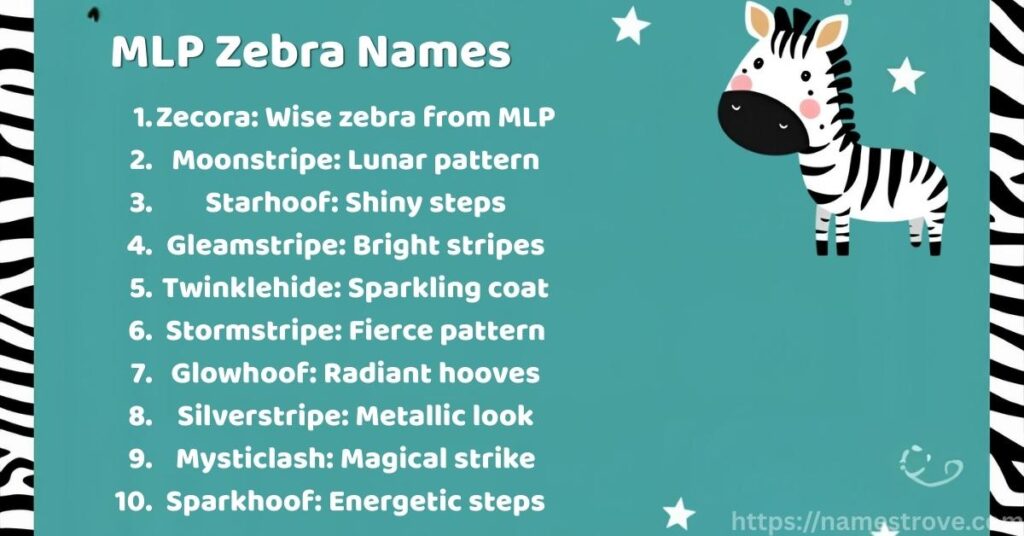 MLP Zebra Names