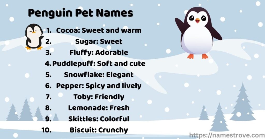 Penguin Pet Names