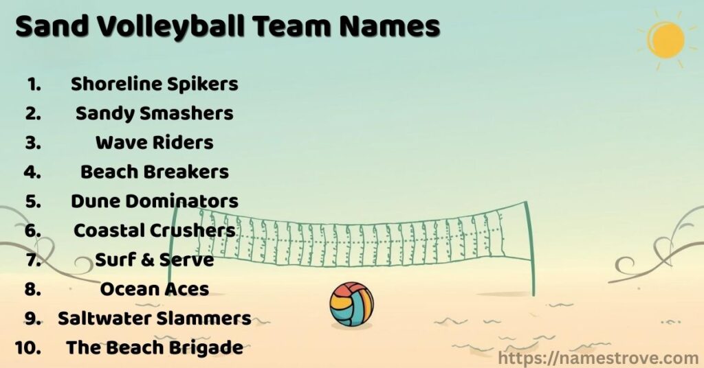 Sand Volleyball Team Names