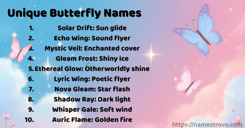 Unique Butterfly Names