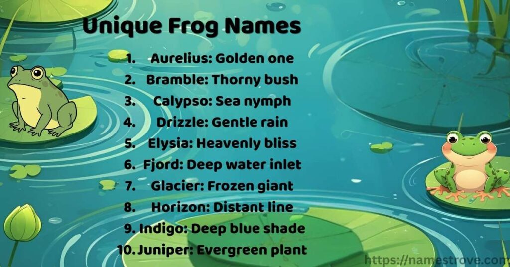 Unique Frog Names