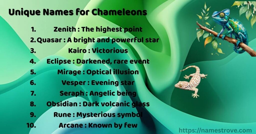 Unique Names for Chameleons