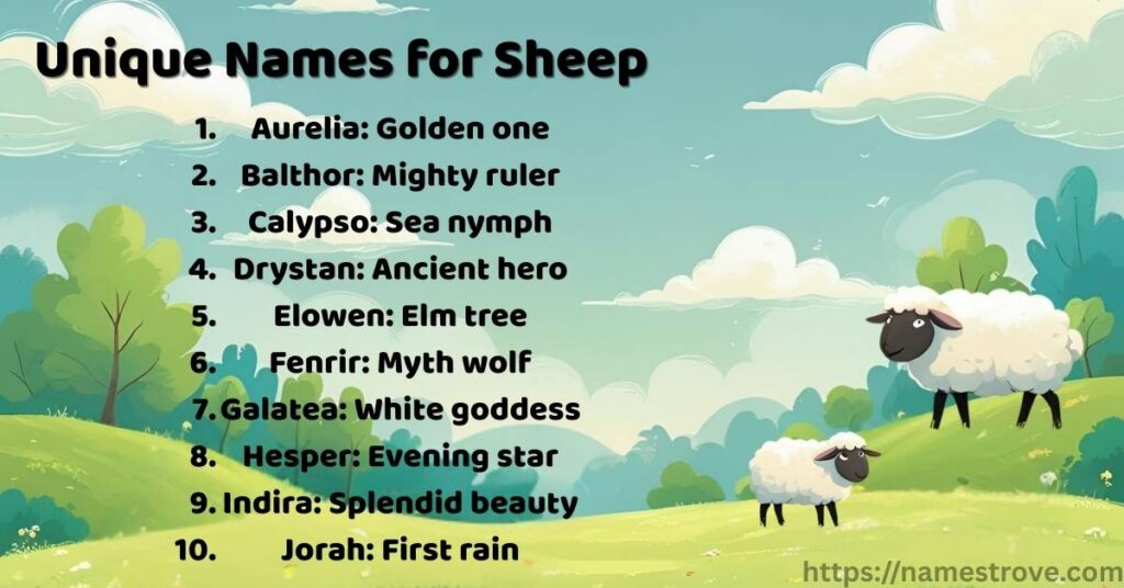 Unique Names for Sheep