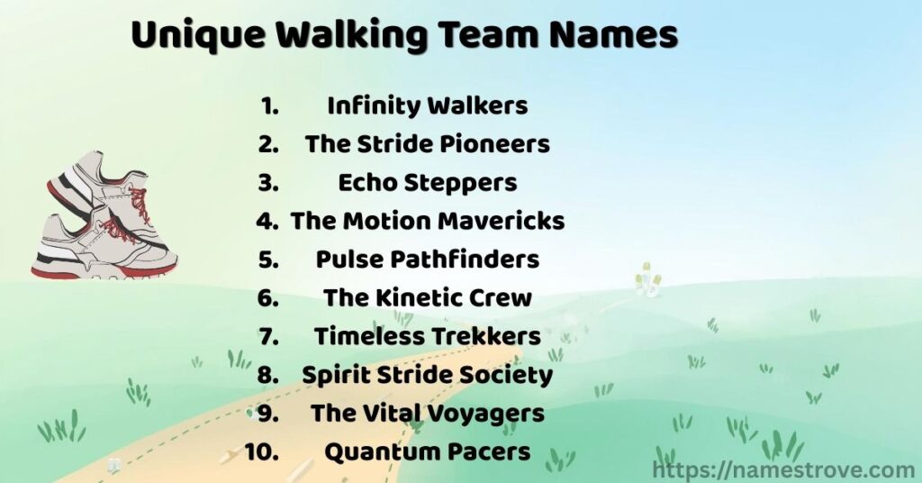 Unique Walking Team Names