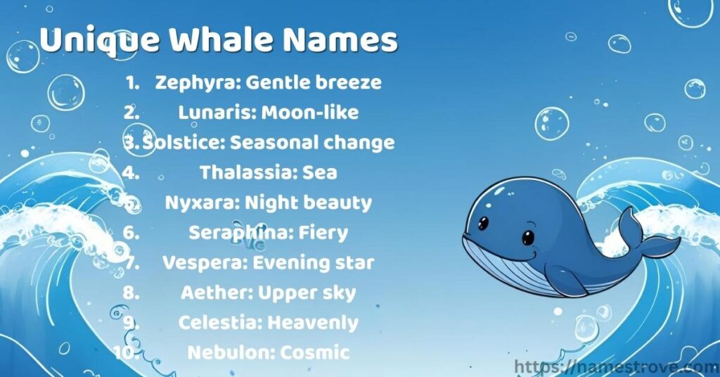 Unique Whale Names