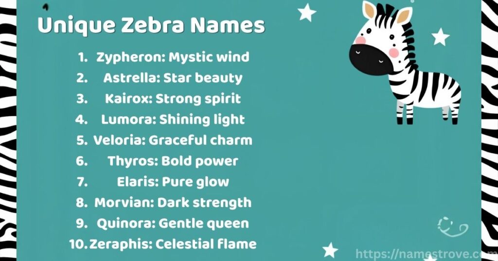 Unique Zebra Names