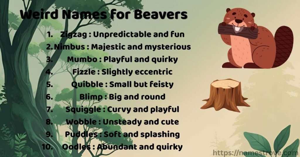 Weird Names for Beavers