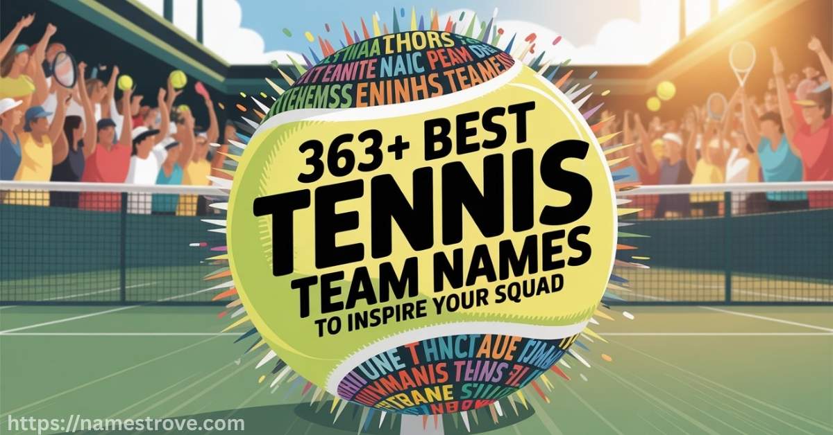 363+ Best Tennis Team Names Featured Image