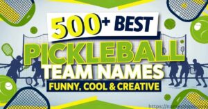 500+ Best Pickleball Team Names Funny, Cool & Creative