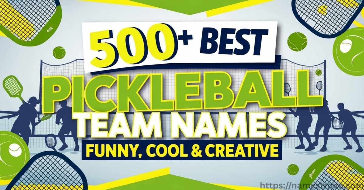 500+ Best Pickleball Team Names Funny, Cool & Creative