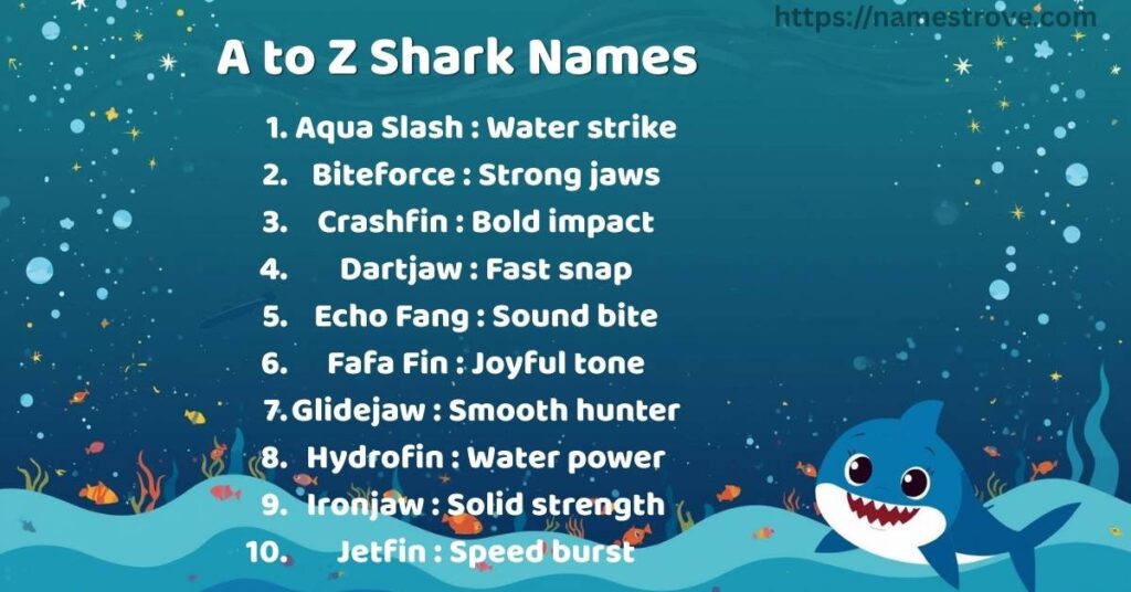 A to Z Shark Names