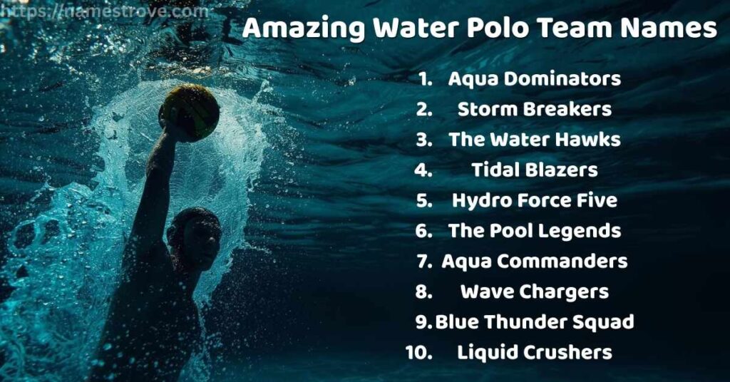 Amazing Water Polo Team Names