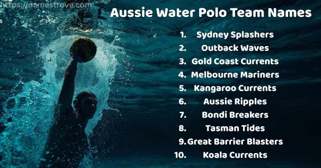 Aussie Water Polo Team Names