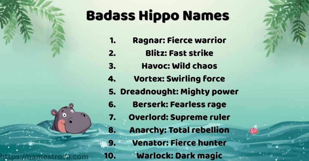 Badass Hippo Names