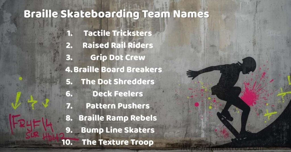 Braille Skateboarding Team Names