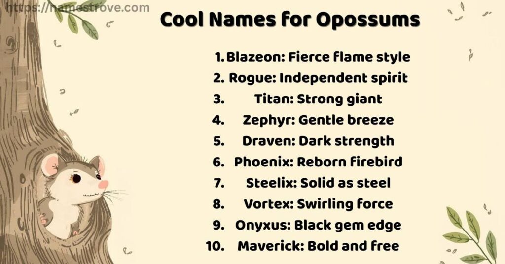 Cool Names for Opossums
