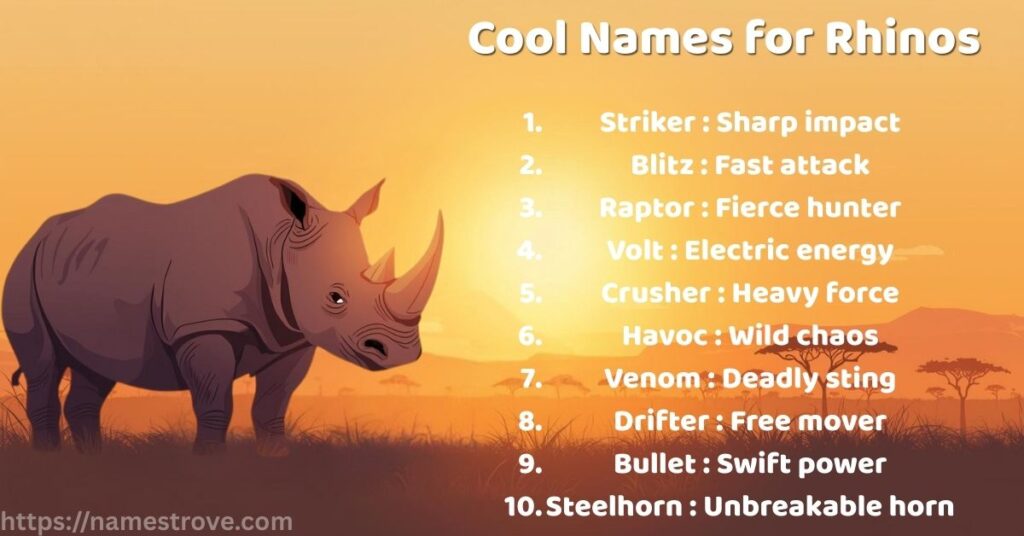 Cool Names for Rhinos