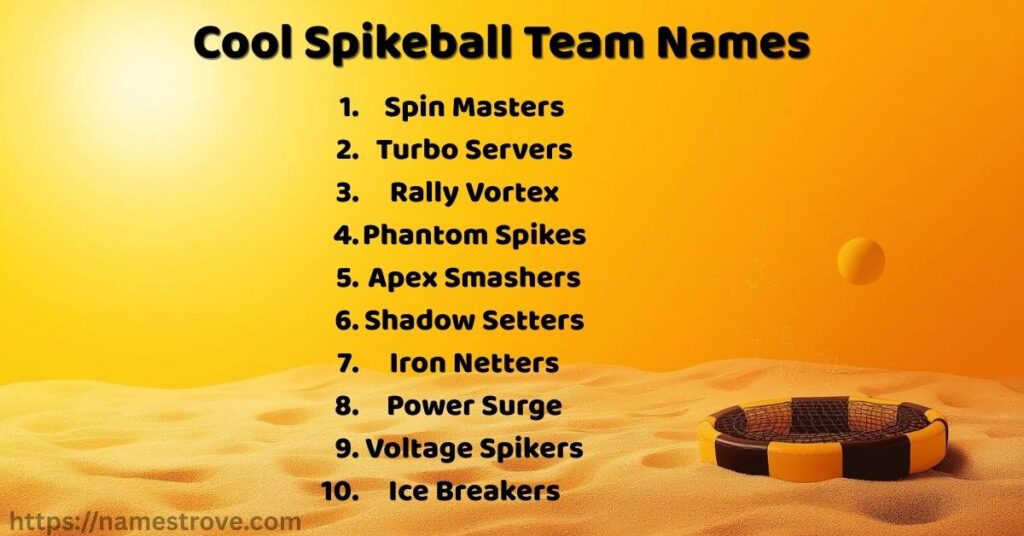 Cool Spikeball Team Names