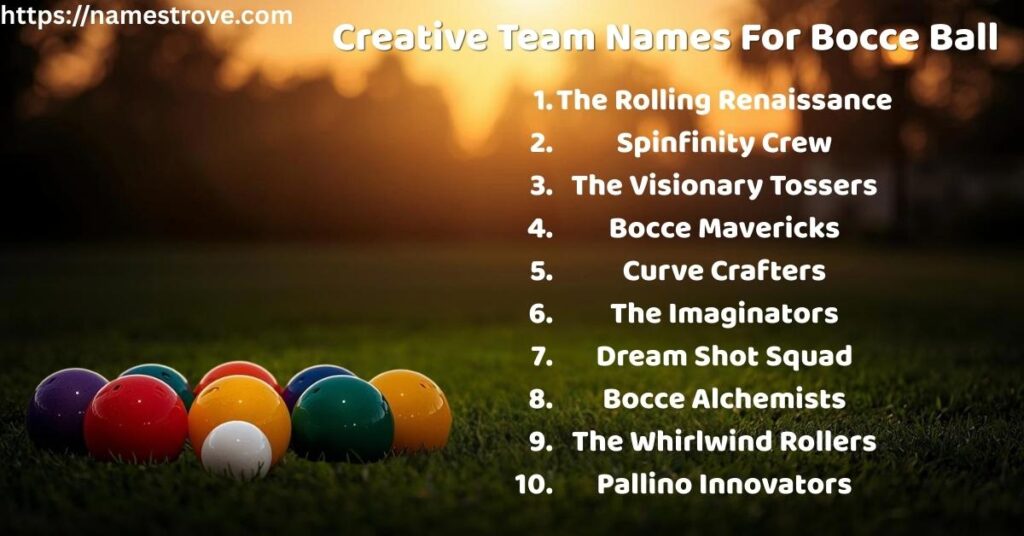 Creative Team Names For Bocce Ball