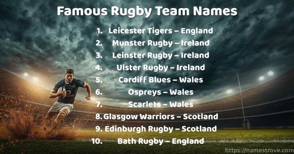 Famous Rugby Team Names