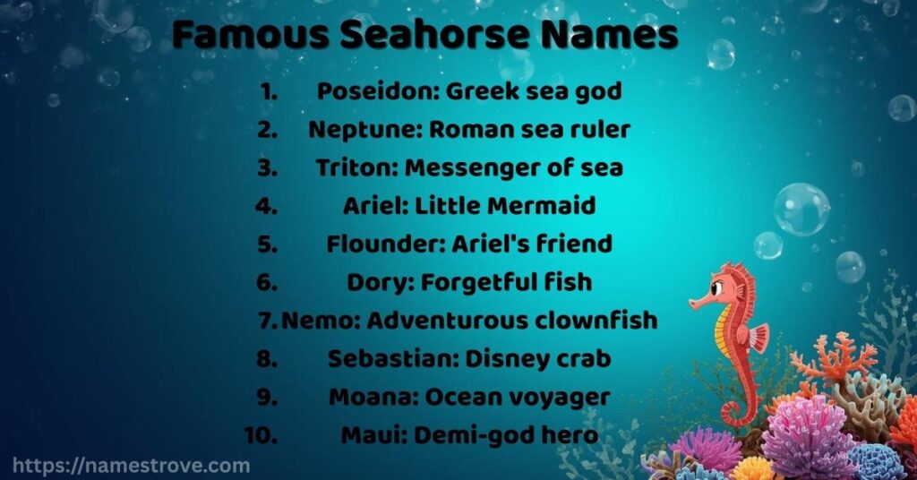 Famous Seahorse Names